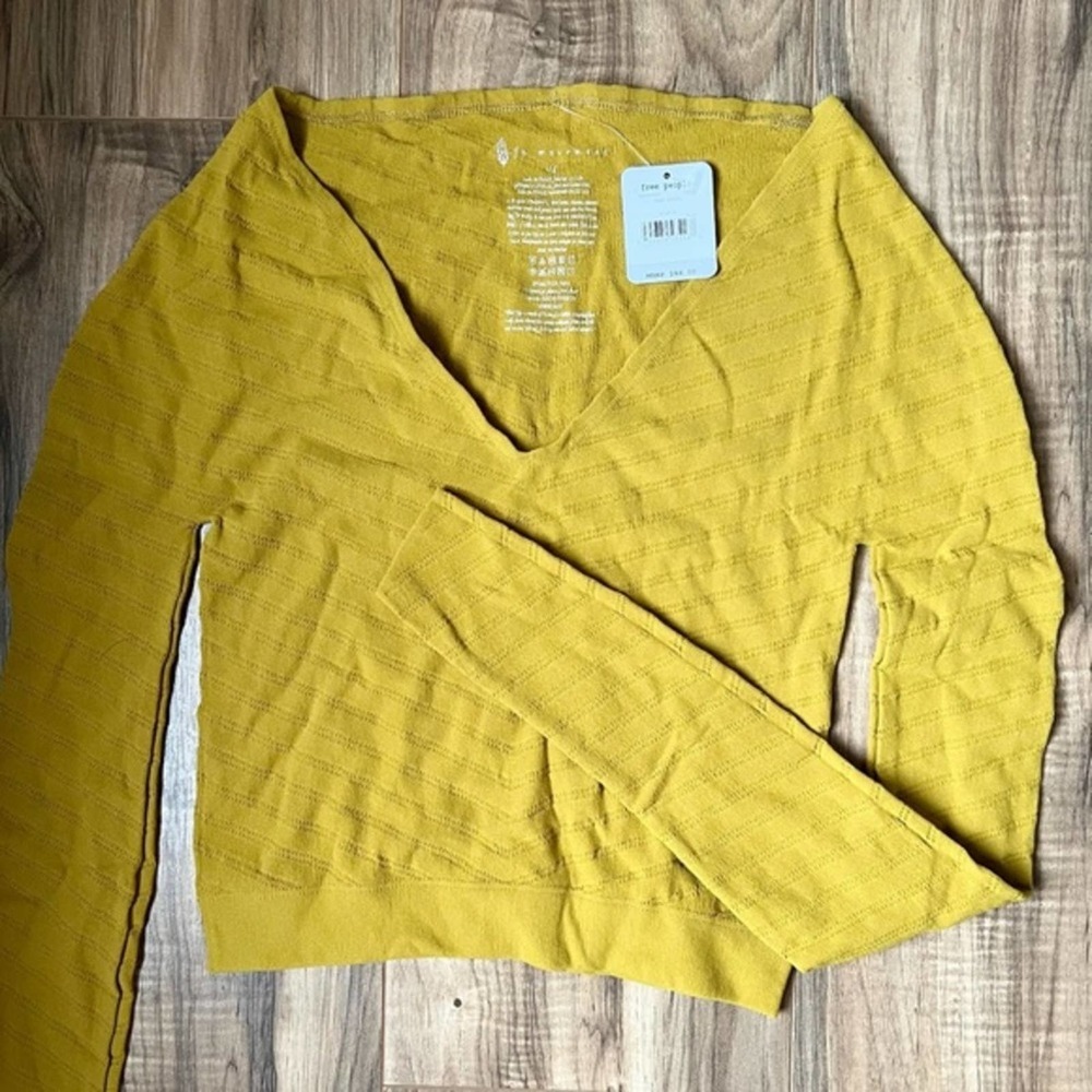 Free People Movement Gone Adrift Crop Top in Palo Santo Size Large - Picture 2 of 7